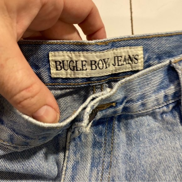 Bugle Boy Vintage Retro 90’s Y2K Light Wash Distressed 100% Cotton Jeans - Picture 10 of 16